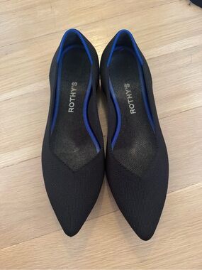 Rothy's Black Pointed Knit Flats